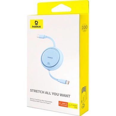 Кабель Baseus Free2Draw Mini Retractable Charging Cable Type-C to Type-C 100W 1m Galaxy Blue (P10364500311-00) [802517]