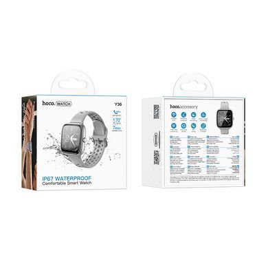 Смарт-годинник HOCO Y36 43mm. 200 mAh. IP67 Smart watch(call version) Silver (6942007667593) [806289]