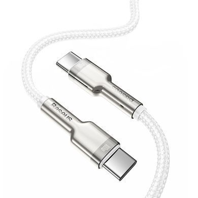 Кабель Baseus Cafule Series Metal Data Cable Type-C to Type-C 100W 1m White (CATJK-C02) [805241]