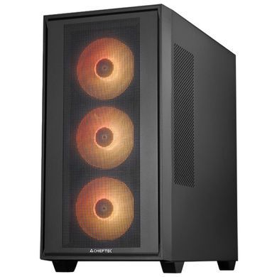 Корпус Chieftec HUNTER 3 4x120mm A-RGB, USB-C, E-ATX, без БЖ, Black (GS-03B-OP) [402972]