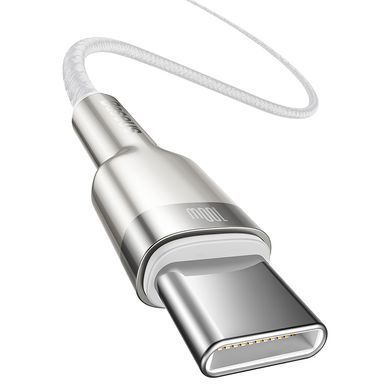 Кабель Baseus Cafule Series Metal Data Cable Type-C to Type-C 100W 1m White (CATJK-C02) [805241]