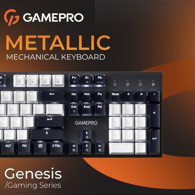 Клавіатура GamePro Genesis Metallic Outemu Red Swithes USB Black (MK144B) [615508]