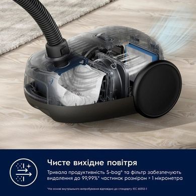 Пилосос Electrolux мішковий, 750Вт, 3.5л, HEPA12, s-bag, 3 насадки, зелений (EB61C1OG) [15652]