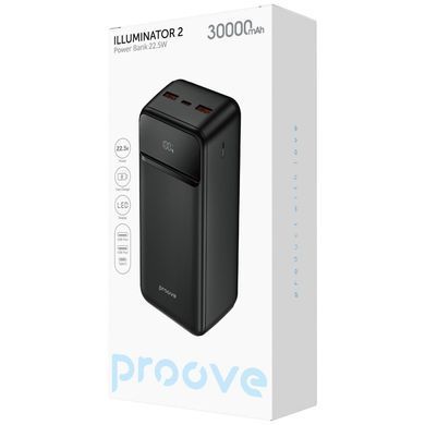 Універсальна мобільна батарея Proove Illuminator 2 22.5W 30000mAh Black (PBIP30212201) [613241]