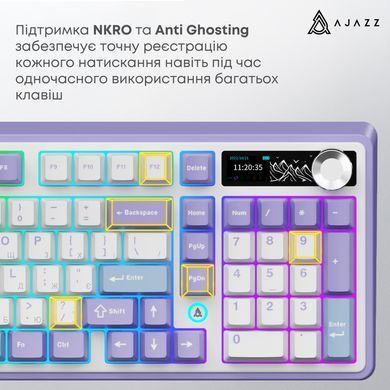 Клавіатура бездротова Ajazz AK980 V2 Gift Switch V2 White (AK980-V2-G-PWB) [618101]