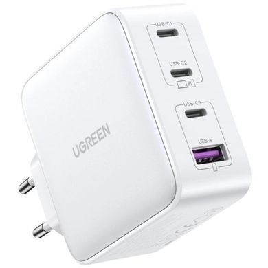 Зарядний пристрій 4xUSB 100W (3хUSB-C+USB-A) Gan білий CD226 Ugreen (15337) [402117]