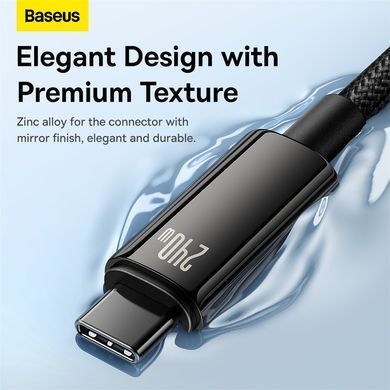 Кабель Baseus Tungsten Gold Fast Charging Data Cable Type-C to Type-C 240W 3m Black (CAWJ040201) [806507]