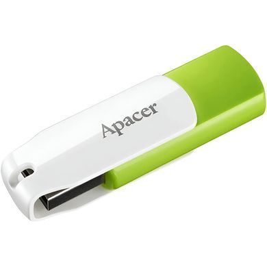 Флеш-накопичувач USB 32GB Apacer AH335 White/Green (AP32GAH335G-1) [607076]