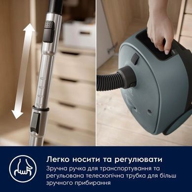 Пилосос Electrolux мішковий, 750Вт, 3.5л, HEPA12, s-bag, 3 насадки, зелений (EB61C1OG) [15652]