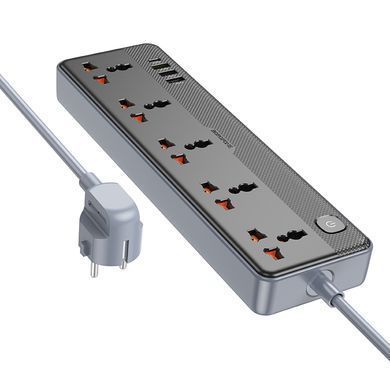 Мережевий подовжувач BOROFONE BAC5A Lord 5 position socket(PD20W/1C3A)(EU) Black (6941991111501) [802781]