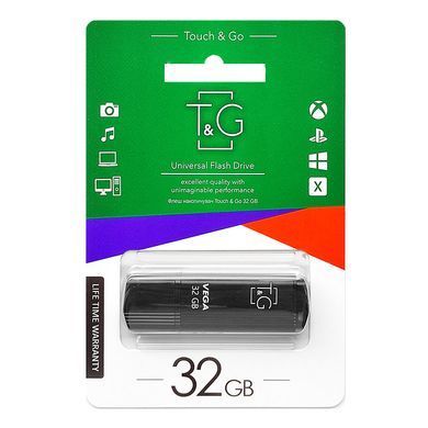 Флеш-накопичувач USB 32GB T&G 121 Vega Series Black (TG121-32GBBK) [616421]