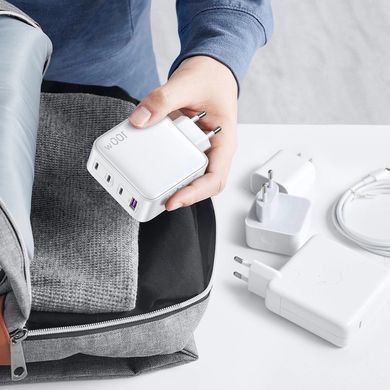 Зарядний пристрій 4xUSB 100W (3хUSB-C+USB-A) Gan білий CD226 Ugreen (15337) [402117]