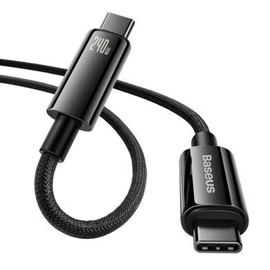 Кабель Baseus Tungsten Gold Fast Charging Data Cable Type-C to Type-C 240W 3m Black (CAWJ040201) [806507]