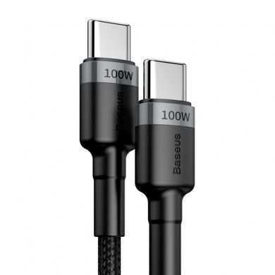Кабель Baseus Cafule PD2.0 60W flash charging USB cableType-C-Type-C (20V 3A)2M Gray+Black (CATKLF-HG1) [803729]