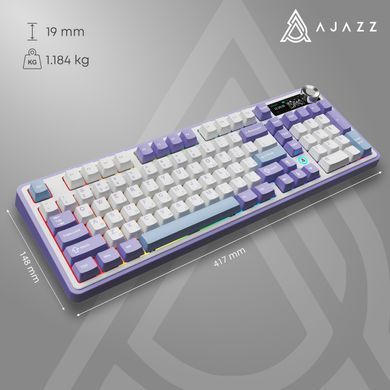 Клавіатура бездротова Ajazz AK980 V2 Gift Switch V2 White (AK980-V2-G-PWB) [618101]