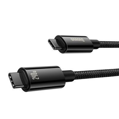 Кабель Baseus Tungsten Gold Fast Charging Data Cable Type-C to Type-C 240W 3m Black (CAWJ040201) [806507]