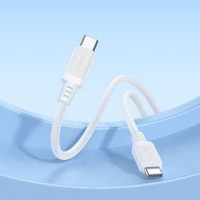 Кабель BOROFONE BX115 Lotto 60W silicone charging data cable C to C White (6941991119699) [805694]