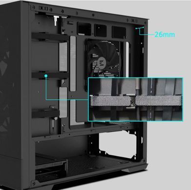 Корпус Zalman P30 Air без БЖ, 1xUSB3.0, 1xUSBType-C, 3x140мм ARGB, VGA 392мм, LCS ready, TG Side Panel, mATX, чорний (P30AIRBLACK) [111329]