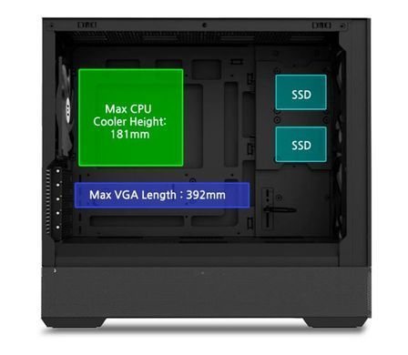 Корпус Zalman P30 Air без БЖ, 1xUSB3.0, 1xUSBType-C, 3x140мм ARGB, VGA 392мм, LCS ready, TG Side Panel, mATX, чорний (P30AIRBLACK) [111329]