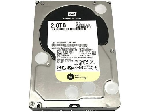 Накопичувач HDD SATA 2.0TB WD RE 7200rpm 64MB (WD2000FYYZ) [615767]