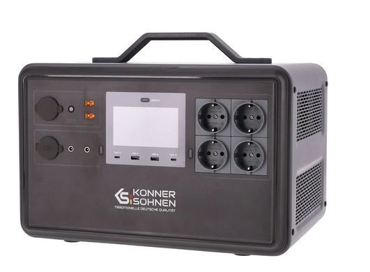 Портативна електростанція Konner&Sohnen KS 2400PS, 2400Вт, 2240Вт/год, LifePo4, Bluetooth, UPS, 25.9кг (KS2400PS) [114055]