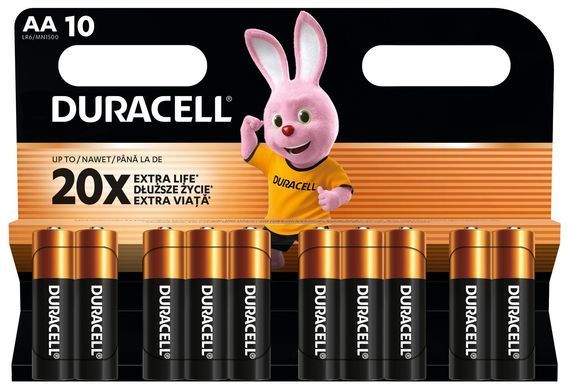 Лужні батарейки Duracell LR06 MN1500 уп. 1x10 шт. (5016485/5015246/5014476/5006461/) [203693]
