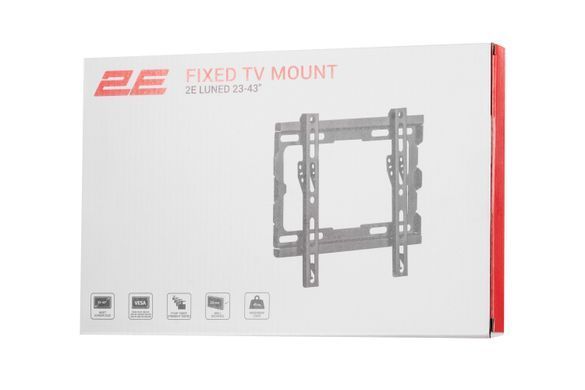 Кріплення ТВ фіксоване 2E Luned 23"- 43" 45кг (2E2GEN2343FIX) [107019]