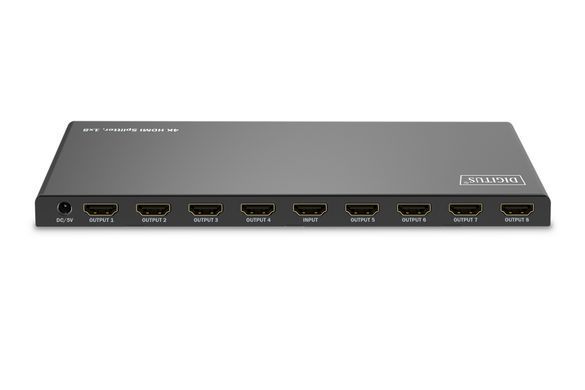 Відеосплітер DIGITUS HDMI (INx1 - OUTx8), 4K (DS-55338) [108605]