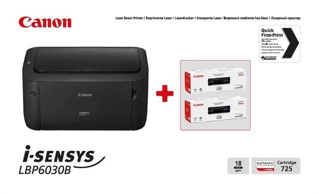 Принтер А4 Canon i-SENSYS LBP6030B (бандл з 2 картриджами) (8468B042) [106395]