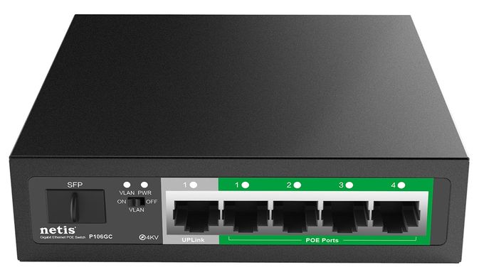 Комутатор Netis P106GC 6xGE (4xPoE (P106GC)