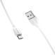 Кабель BOROFONE BX19 USB to Micro 2.4A, 1m, PVC, TPE connectors, White (6931474701787) [803317], фото 1