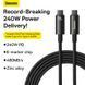 Кабель Baseus Tungsten Gold Fast Charging Data Cable Type-C to Type-C 240W 3m Black (CAWJ040201) [806507], фото 11