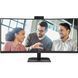 Монітор TFT 34" AOC, WQHD, VA, 120Гц, вигн., 2xHDMI, DP, USB-C, RJ-45, USB-hub,cam,HAS, кол.,чорний (CU34E4CW) [404404], фото 1