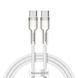 Кабель Baseus Cafule Series Metal Data Cable Type-C to Type-C 100W 1m White (CATJK-C02) [805241], фото 1