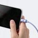Кабель Baseus Crystal Shine Series Fast Charging Data Cable USB to iP 2.4A 1.2m Purple (CAJY000005) [802364], фото 7