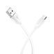 Кабель BOROFONE BX19 USB to Micro 2.4A, 1m, PVC, TPE connectors, White (6931474701787) [803317], фото 3