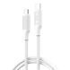 Кабель XO USB Type-C - USB Type-C (M/M), 3А, 60W, 1.2 м, White (NB-Q265B-CC.white) [604382], фото 1