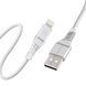 Кабель Promate PowerLine-Ai120 USB - Lightning (M/M), 2.4 A, 1.2 м, White (powerline-ai120.white) [604433], фото 1