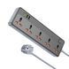 Мережевий подовжувач BOROFONE BAC5A Lord 5 position socket(PD20W/1C3A)(EU) Black (6941991111501) [802781], фото 3