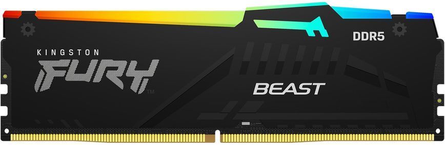 Пам'ять ПК Kingston DDR5 64GB KIT (32GBx2) 6000 FURY Beast RGB (KF560C36BBE2AK2-64) [107988]