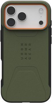Чохол UAG для iPhone 17 Pro Max, Civilian MagSafe, Olive/Orange (114546117297) [111042]