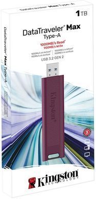Флеш-накопичувач USB3.2 1TB Kingston DataTraveler Max Red (DTMAXA/1TB) [607280]