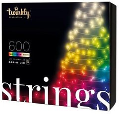 Twinkly Гірлянда Smart LED Twinkly Strings RGBW 600, Gen II, IP44, довжина 48м, кабель чорний (TWS600SPP-BEU)