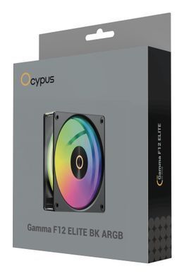 Корпусний вентилятор 120MM GAMMA F12 ELITE BK ARGB OCYPUS (GAMMA-F12-BK1AM00E-GL) [502908]