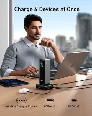 Мережевий зарядний пристрій Anker Charging Base for Anker Prime 100W Black (A1902311) [203168]