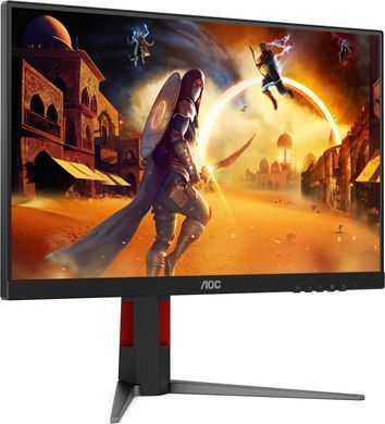 Монітор TFT 23.8" AOC, IPS, 200Гц, 2xHDMI, DP, HAS, Pivot, колонки, чорно-червоний (24G4HA) [402049]
