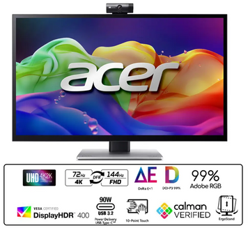 Монiтор 27" Acer PE270KTbmiiphcuzx Black (UM.HP0EE.014) [204255]