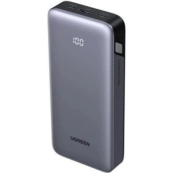 УМБ Ugreen 20000mAh 30W PD/QC, USB-A, 2xUSB-С (PB532) Gray (55989B) [405668]