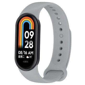 Силіконовий ремінець BeCover для Xiaomi Mi Smart Band 8 Light Gray ) (709403) [615392]