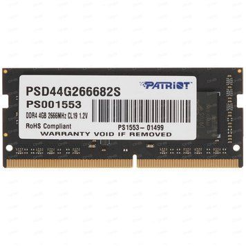 Модуль пам`яті SO-DIMM 4GB/2666 DDR4 Patriot Signature Line (PSD44G266682S) [618009]